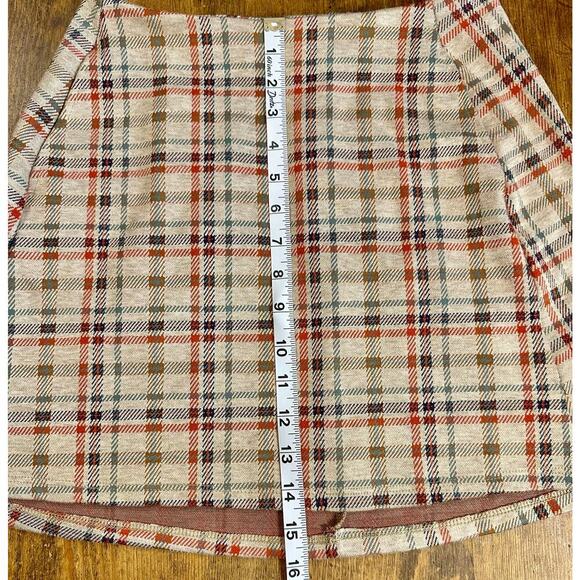 Altar'd State Checkered Midi Skirt - Cream and Red - Picture 6 of 6